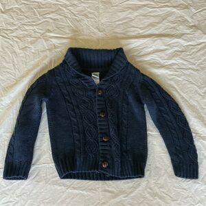 Boy Navy Blue Kids Cable Knit Sweater